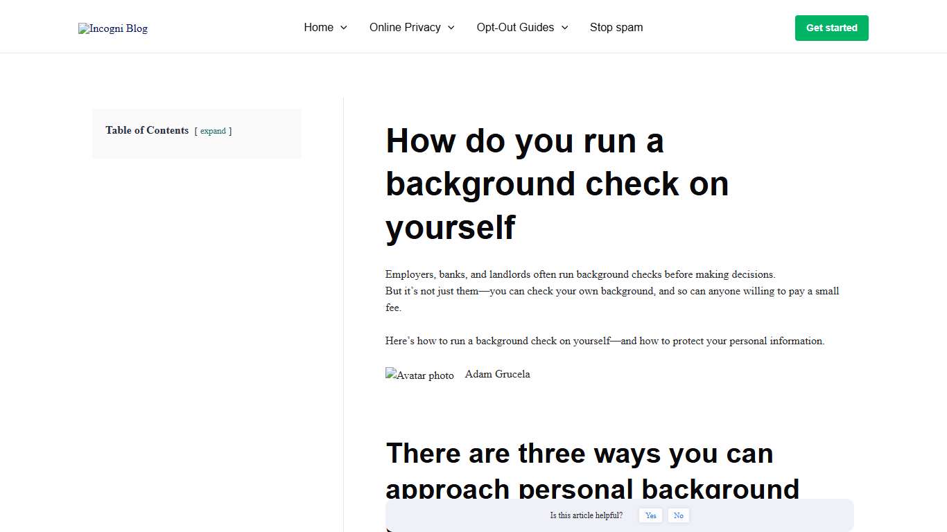 How do you run a background check on yourself [2026] Incogni